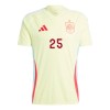 Camisola Espanha Dani Vivian 25 Homen Equipamento 2ª Euro 2024